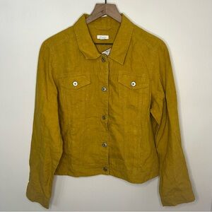J. Jill Mustard Jean Jacket
